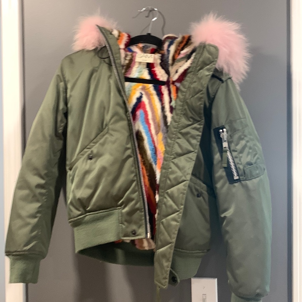 Sam. Reversible rabbit fur coat